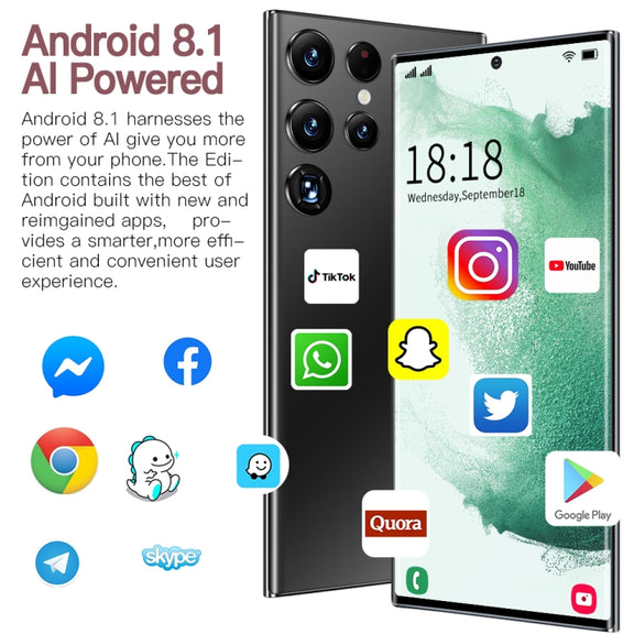 S23Ultra 5G D12332, 3GB+64GB, Face Identification, 6.7 inch Screen Android 8.1 MTK6753 Octa Core, Network: 4G(Green)