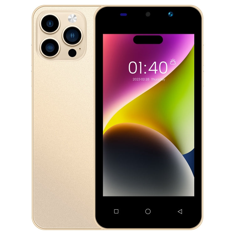 i14 mini HRDP5, 512MB+4GB, 5.0 inch Screen, Face Identification, Android 5.0 MTK6572 Dual Core, Network: 3G (Gold)