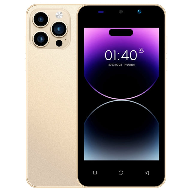 i14 mini HRDP5, 512MB+4GB, 5.0 inch Screen, Face Identification, Android 5.0 MTK6572 Dual Core, Network: 3G (Gold)