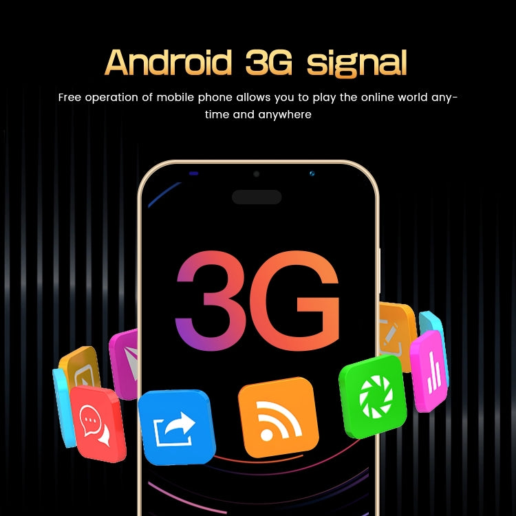 i14 mini HRDP5, 512MB+4GB, 5.0 inch Screen, Face Identification, Android 5.0 MTK6572 Dual Core, Network: 3G (Gold)