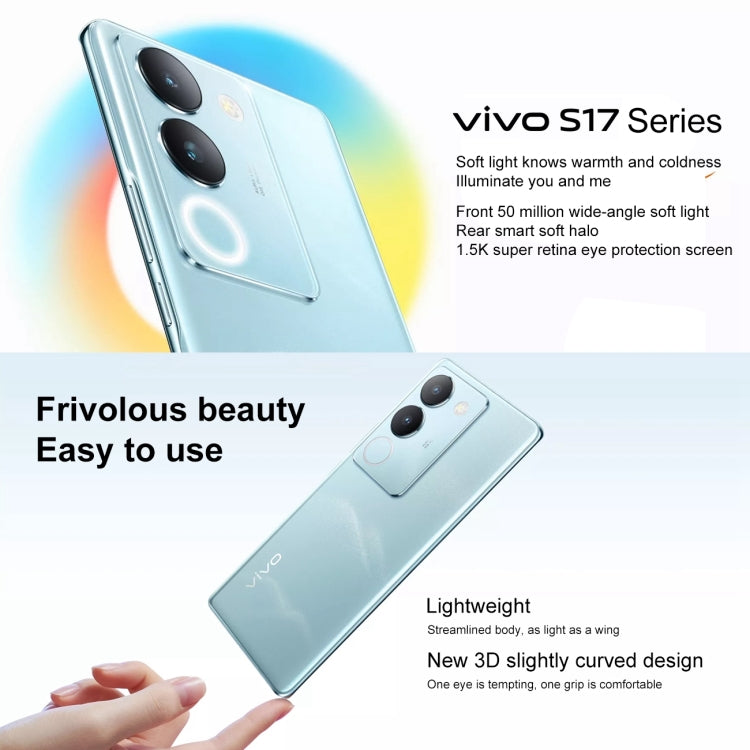 vivo S17 5G, 50MP Camera, 12GB+ 256GB, Dual Back Cameras, Screen Fingerprint Identification, 4600mAh Battery, 6.78 inch Android 13 OriginOS 3 Snapdragon 778G+ Octa Core up to 2.5GHz, OTG, NFC, Network: 5G (Black) - free shipping - PMC TechLife - Order now!