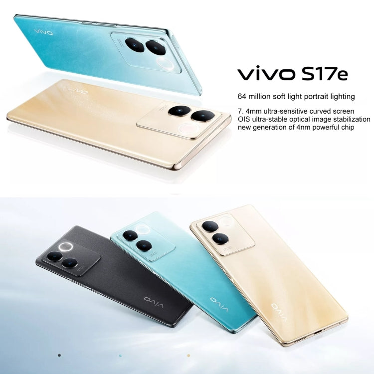 vivo S17e 5G, 64MP Camera, 12GB+256GB, Dual Back Cameras, Srceen Fingerprint Identification, 4600mAh Battery, 6.78 inch Android 13 OriginOS 3 Dimensity 7200 Octa Core up to 2.8GHz, OTG, NFC, Network: 5G (Blue) - free shipping - PMC TechLife - Order now!