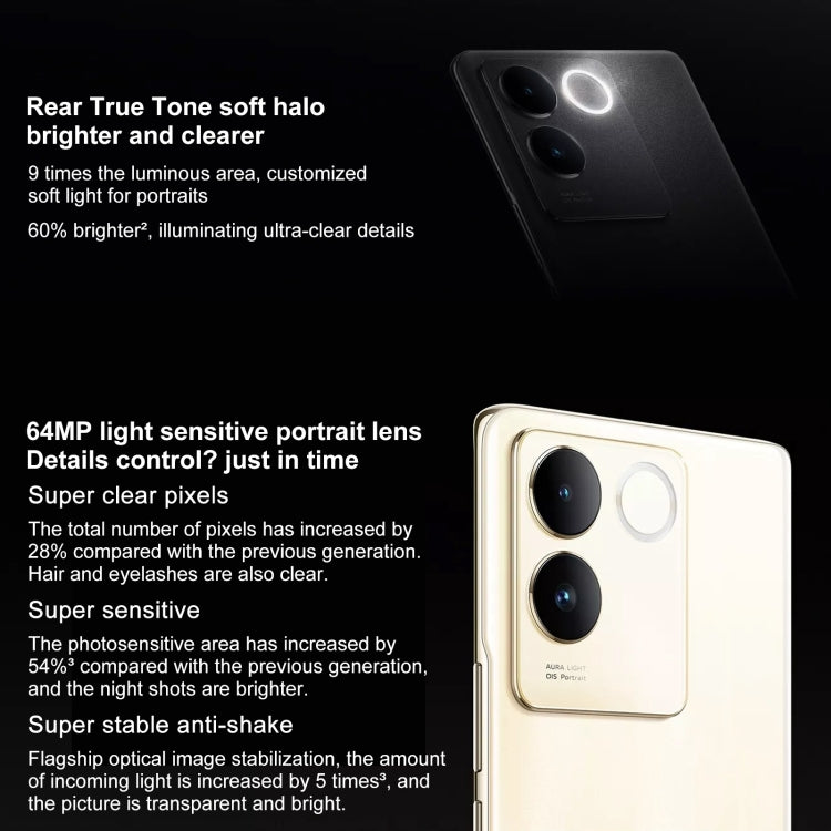 vivo S17e 5G, 64MP Camera, 12GB+256GB, Dual Back Cameras, Srceen Fingerprint Identification, 4600mAh Battery, 6.78 inch Android 13 OriginOS 3 Dimensity 7200 Octa Core up to 2.8GHz, OTG, NFC, Network: 5G (Gold) - free shipping - PMC TechLife - Order now!