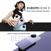 Xiaomi Civi 3 5G, 50MP Camera, 16GB+1TB, Triple Back Cameras + Dual Front Cameras, In-screen Fingerprint Identification, 4500mAh Battery, 6.55 inch MIUI 14 Dimensity 8200-Ultra Octa Core 4nm up to 3.1GHz, Network: 5G, NFC (Grey)