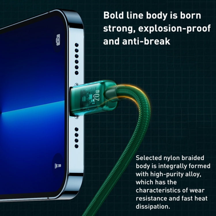 WK WDC-180 6A Pioneer Series USB to 8 Pin Transparent Fast Charge Data Cable, Length: 1m(Green) - Normal Style Cable by WK | Online Shopping South Africa | PMC TechLife | Buy Now Pay Later Mobicred