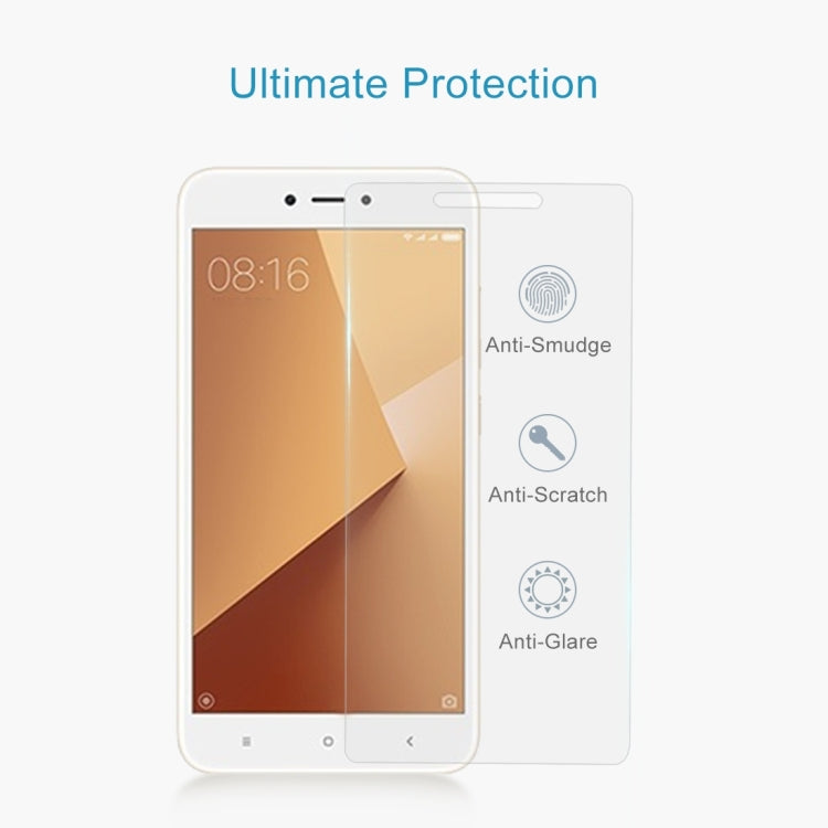 100 PCS for Xiaomi Redmi Note 5A 0.26mm 9H Surface Hardness 2.5D Explosion-proof Non-full Screen Tempered Glass Screen Film