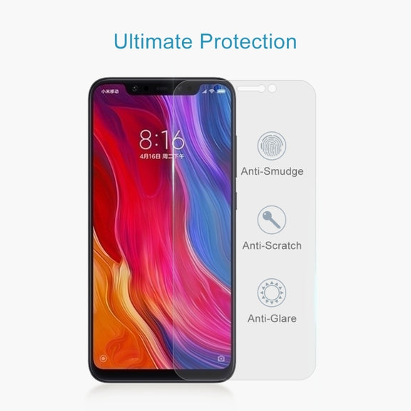 100 PCS 0.26mm 9H 2.5D Tempered Glass Film for Xiaomi Mi 8