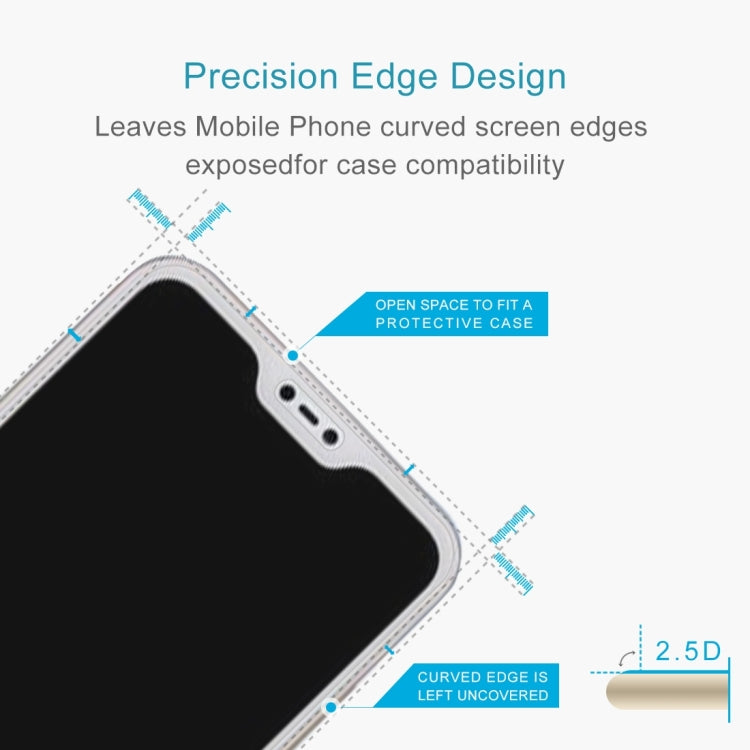 100 PCS 0.26mm 9H 2.5D Tempered Glass Film for Xiaomi Redmi 6 Pro / Mi A2 Lite