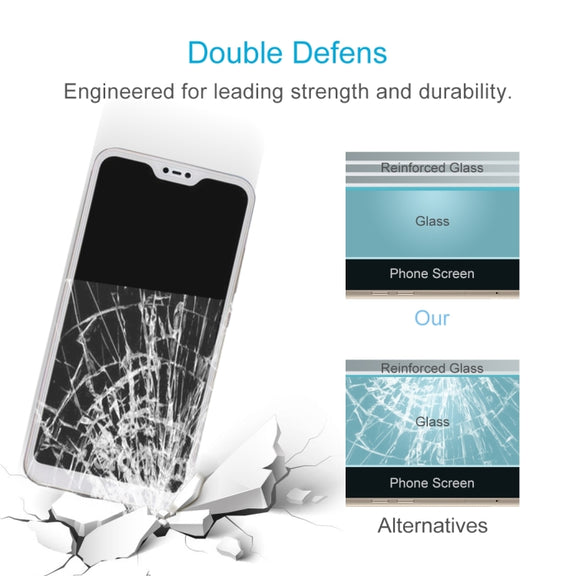 100 PCS 0.26mm 9H 2.5D Tempered Glass Film for Xiaomi Redmi 6 Pro / Mi A2 Lite