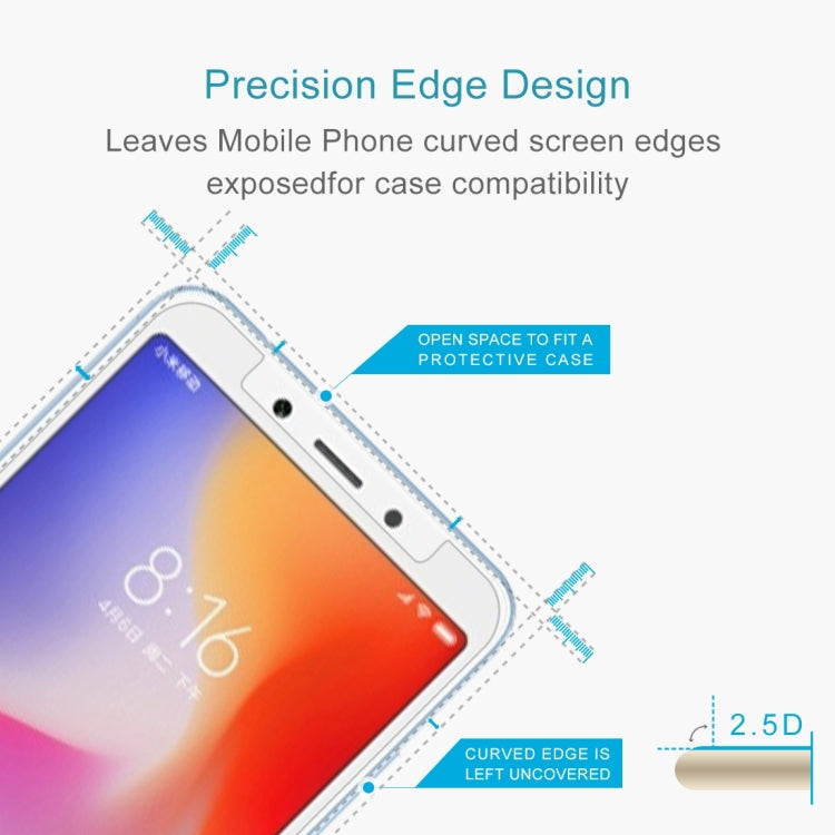100PCS 9H 2.5D Tempered Glass Film for Xiaomi Redmi 6A