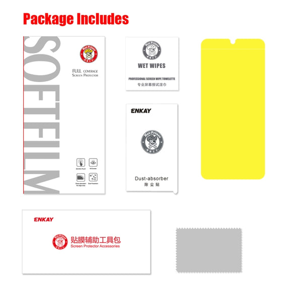 ENKAY Hat-Prince 0.1mm 3D Full Screen Protector Explosion-proof Hydrogel Film for Huawei P30 Lite
