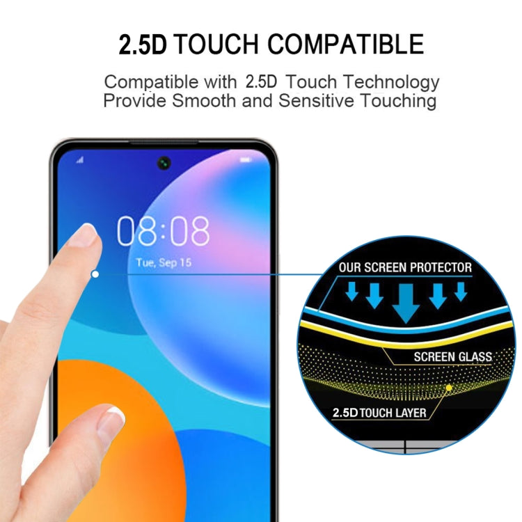 For Huawei P Smart 2021 25 PCS Full Glue Full Screen Tempered Glass Film - free shipping - PMC TechLife - Order now!