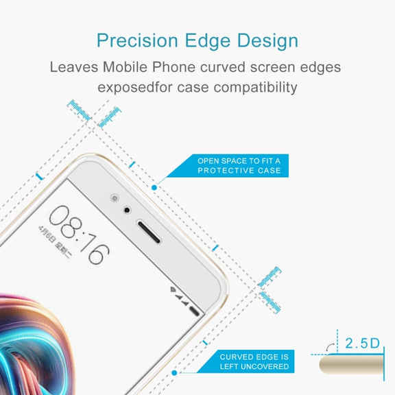 100 PCS for Xiaomi Mi 5X / A1 0.26mm 9H Surface Hardness 2.5D Explosion-proof Full Screen Tempered Glass Screen Film