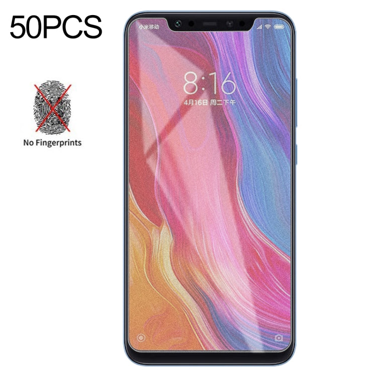 50 PCS Non-Full Matte Frosted Tempered Glass Film for Xiaomi Mi 8, No Retail Package -  by PMC TechLife | Online Shopping South Africa | PMC TechLife