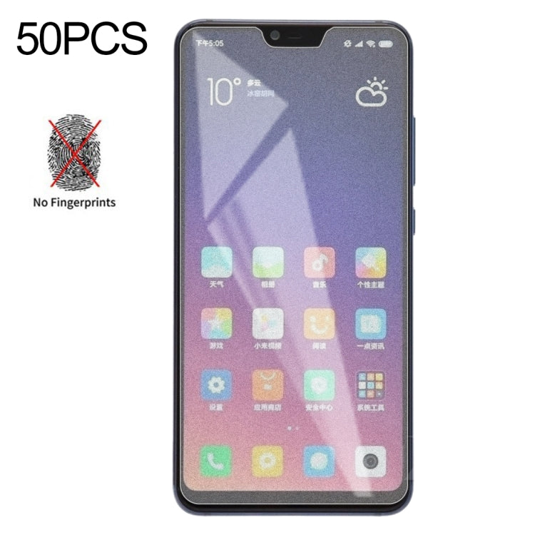 50 PCS Non-Full Matte Frosted Tempered Glass Film for Xiaomi Mi 8 Lite, No Retail Package -  by PMC TechLife | Online Shopping South Africa | PMC TechLife
