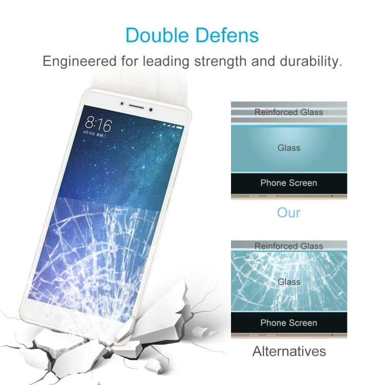 100 PCS for  Xiaomi Mi Max 2 0.3mm 9H Surface Hardness 2.5D Explosion-proof Non-full Screen Tempered Glass Screen Film