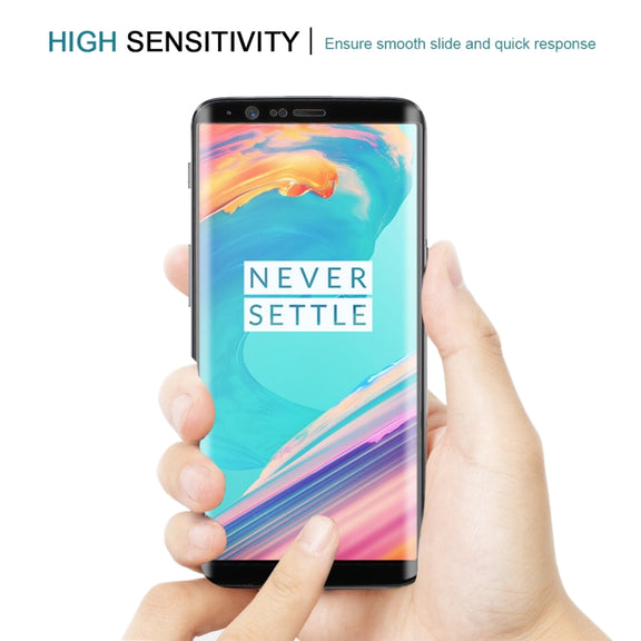 For OnePlus 5T 3D Curved Edge 9H Hardness HD Tempered Glass Screen Protector(Black)