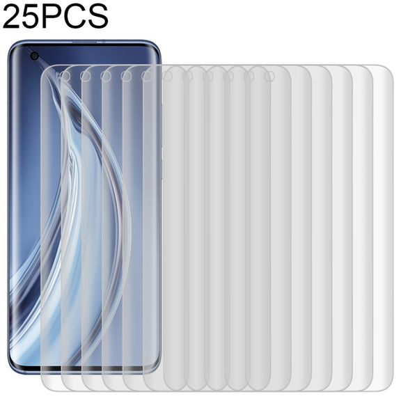 25 PCS For Xiaomi Mi 10 Pro 5G 9H HD 3D Curved Edge Tempered Glass Film (Transparent)