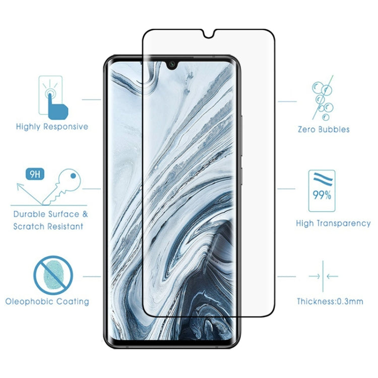 25 PCS For Xiaomi Mi Note 10 9H HD 3D Curved Edge Tempered Glass Film (Black)