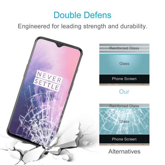 2 PCS 0.26mm 9H 2.5D Tempered Glass Film for OnePlus 7