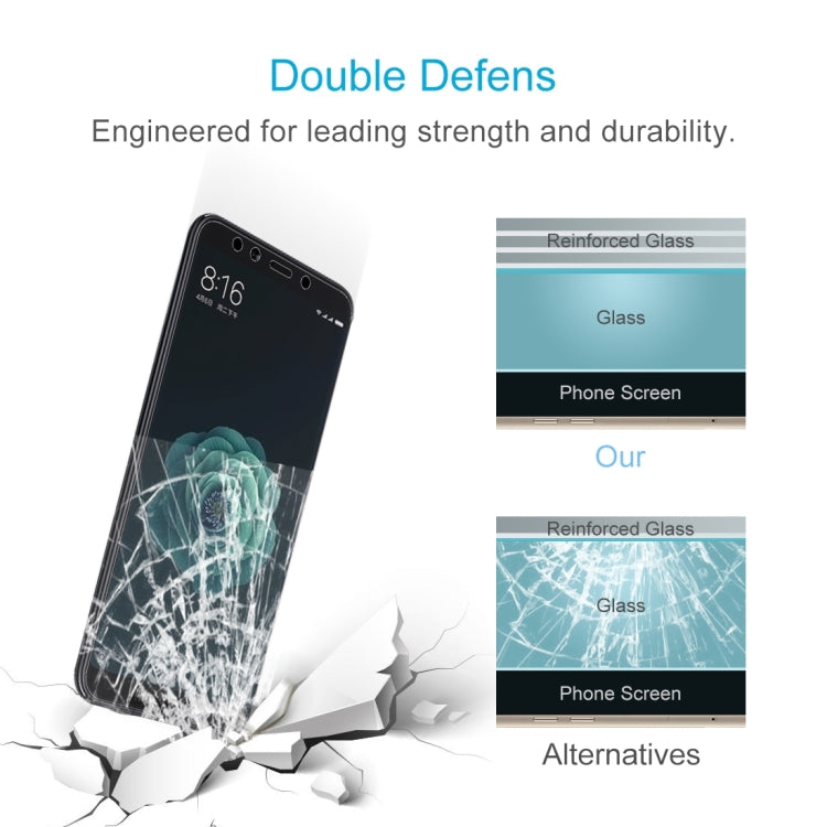 100 PCS 0.26mm 9H 2.5D Tempered Glass Film for Xiaomi Mi 6X & A2