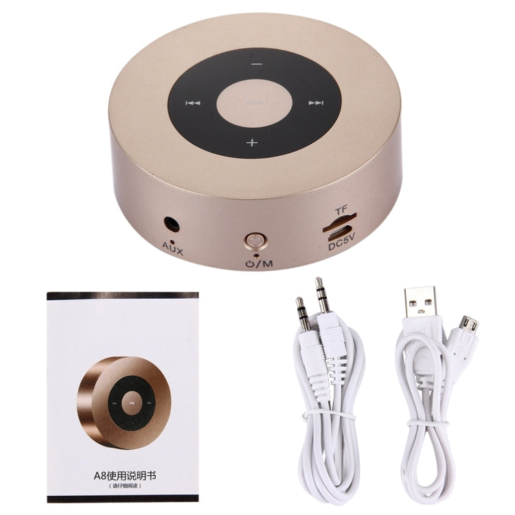 A8 Portable Stereo Bluetooth Speaker Built-in MIC, Support Hands-free Calls / TF Card / AUX IN (Pink) - Desktop Speaker by PMC TechLife | Online Shopping South Africa | PMC TechLife