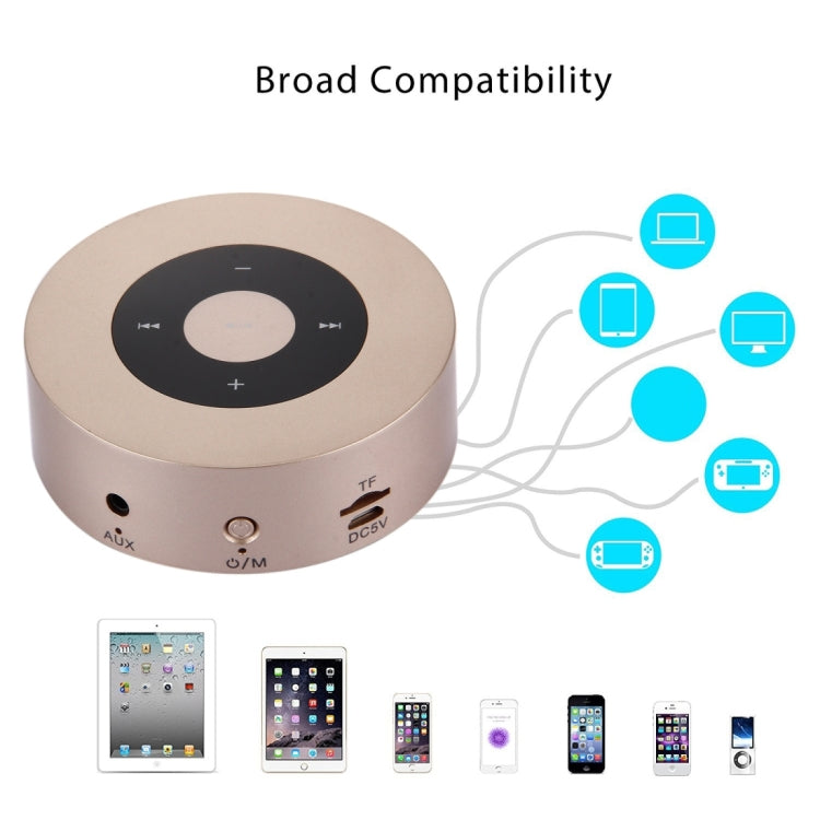 A8 Portable Stereo Bluetooth Speaker Built-in MIC, Support Hands-free Calls / TF Card / AUX IN (Pink)