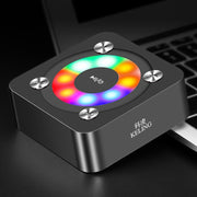 A9 Portable Bluetooth Stereo Speaker with Built-in MIC & Light, Support Hands-free Calls & TF Card & AUX IN, Bluetooth Distance: 10m(Black)