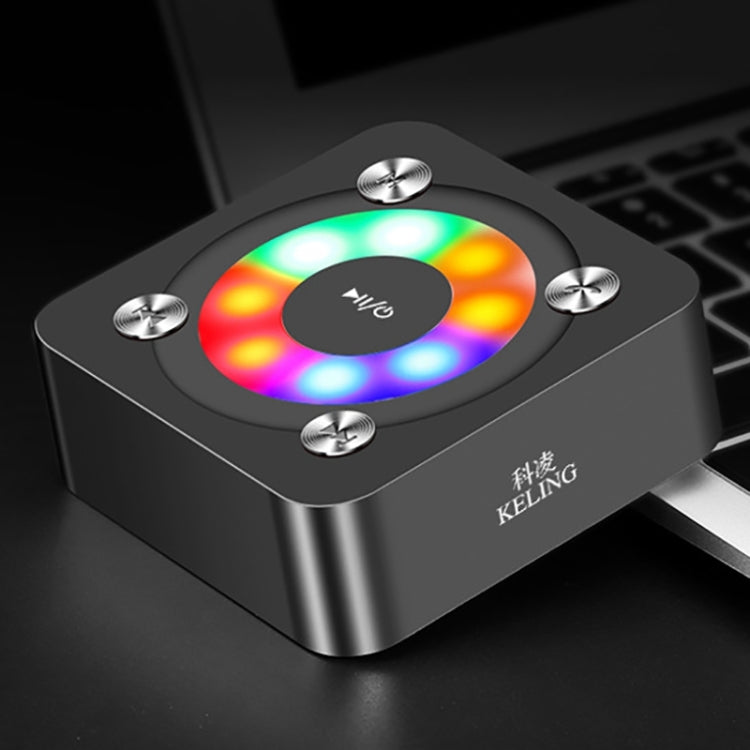 A9 Portable Bluetooth Stereo Speaker with Built-in MIC & Light, Support Hands-free Calls & TF Card & AUX IN, Bluetooth Distance: 10m(Black)
