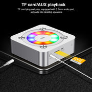 A9 Portable Bluetooth Stereo Speaker with Built-in MIC & Light, Support Hands-free Calls & TF Card & AUX IN, Bluetooth Distance: 10m(Black)
