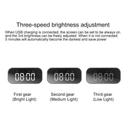 AEC BT501 Bluetooth 5.0 Mini Speaker with LED & Alarm Clock & Clock & Mirror, Support 32G TF Card(Black)