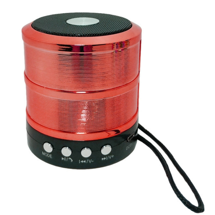 WS-887 Bluetooth Speaker with Lanyard, Support Hands-free Call & FM & U Disk & TF Card & AUX(Red) - Mini Speaker by PMC TechLife | Online Shopping South Africa | PMC TechLife