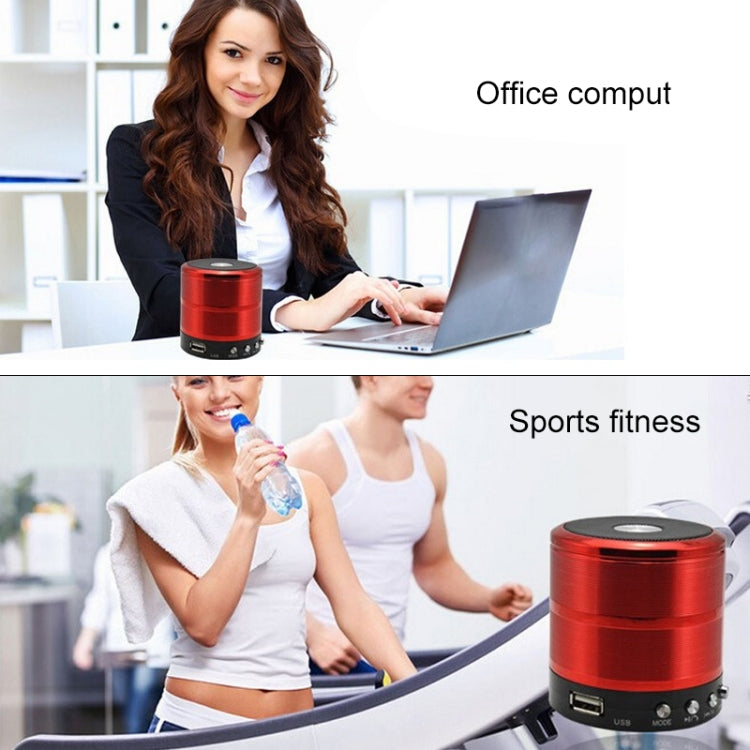WS-887 Bluetooth Speaker with Lanyard, Support Hands-free Call & FM & U Disk & TF Card & AUX(Red) - Mini Speaker by PMC TechLife | Online Shopping South Africa | PMC TechLife