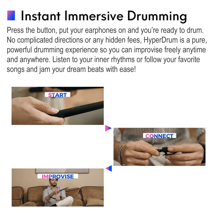 Hyperdrum Somatosensory Virtual Drum Kit Smart Portable Musical Instrument (Black) - free shipping - PMC TechLife - Order now!