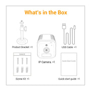 ESCAM G18 1080P Full HD Rechargeable Battery WiFi IP Camera, Support Night Vision / PIR Motion Detection / TF Card / Two Way Audio (Black)