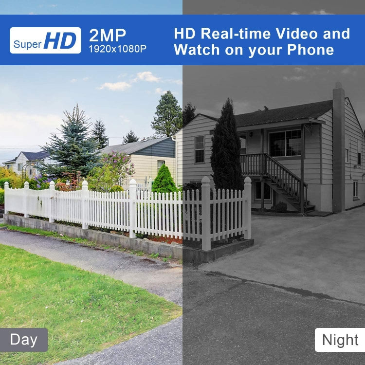 Tuya QX45 1080P Full HD IP65 Water-resistant 2.4G Wireless IP Camera, Support Motion Detection & Two-way Audio & Night Vision & TF Card, UK Plug
