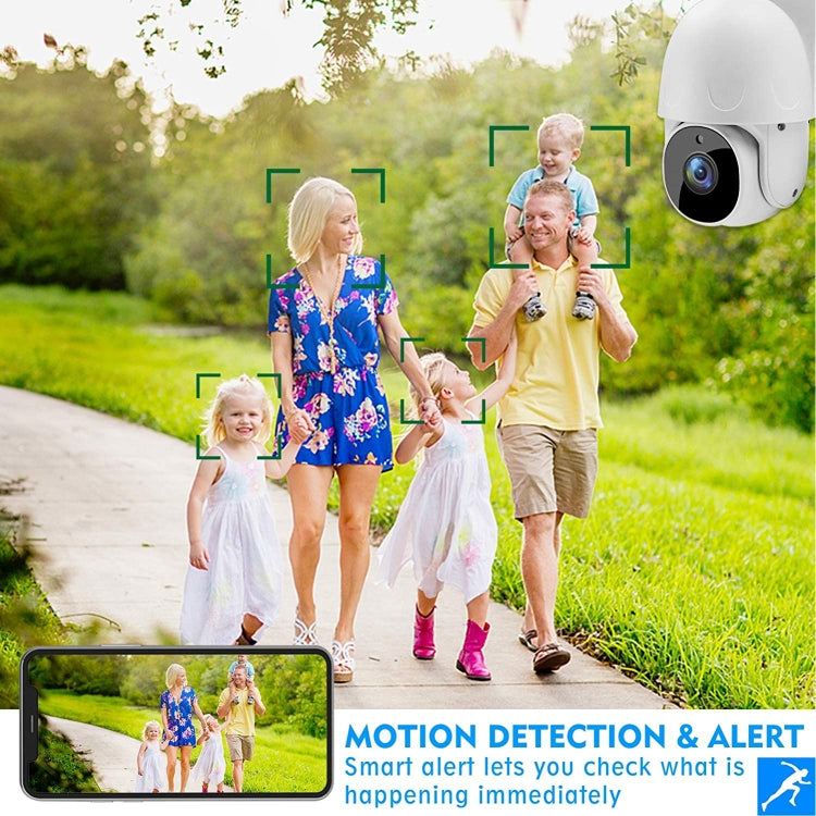 Tuya QX45 1080P Full HD IP65 Water-resistant 2.4G Wireless IP Camera, Support Amazon Alexa & Google Home & Motion Detection & Two-way Audio & Night Vision & TF Card, UK Plug