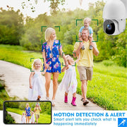 Tuya QX45 1080P Full HD IP65 Water-resistant 2.4G Wireless IP Camera, Support Amazon Alexa & Google Home & Motion Detection & Two-way Audio & Night Vision & TF Card, EU Plug