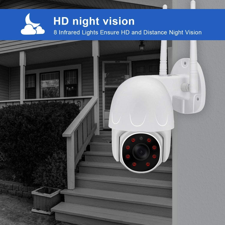 Tuya QX45 1080P Full HD IP65 Water-resistant 2.4G Wireless IP Camera, Support Amazon Alexa & Google Home & Motion Detection & Two-way Audio & Night Vision & TF Card, UK Plug