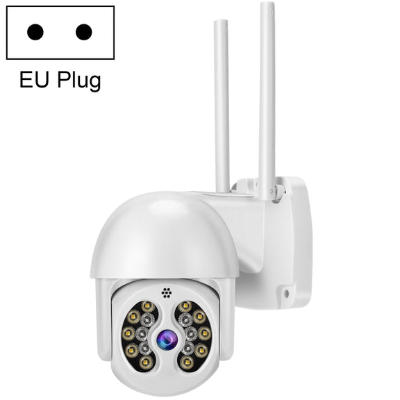 Tuya QX56 3.0 Million Pixels IP66 Water-resistant 2.4G Wireless IP Camera, Support Amazon Alexa & Google Home & Motion Detection & Two-way Audio & Full Color Night Vision & TF Card, EU Plug