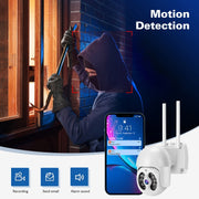 Tuya QX56 3.0 Million Pixels IP66 Water-resistant 2.4G Wireless IP Camera, Support Amazon Alexa & Google Home & Motion Detection & Two-way Audio & Full Color Night Vision & TF Card, AU Plug