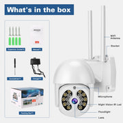 Tuya QX56 3.0 Million Pixels IP66 Water-resistant 2.4G Wireless IP Camera, Support Amazon Alexa & Google Home & Motion Detection & Two-way Audio & Full Color Night Vision & TF Card, AU Plug