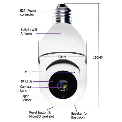 GA-C11 1080P 2MP 5G Dual Frequency Two-way Voice Intercom Bulb Camera (White) - free shipping - PMC Jewellery - Order now!