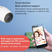 GH3 WiFi Smart Surveillance Camera with Tripod, Support Night Vision / Two-way Audio (White)