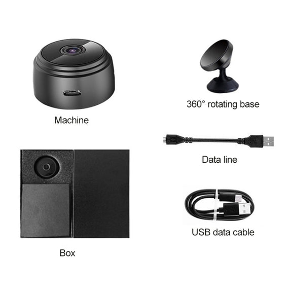A9 1080P WiFi Wireless Network Camera Wide-angle Recorder (Black)