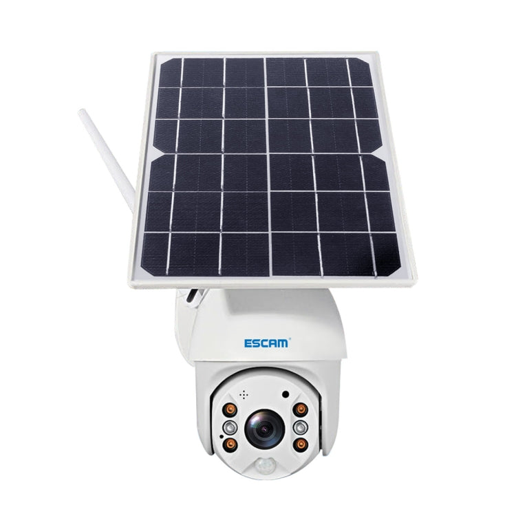 ESCAM QF280 HD 1080P IP66 Waterproof WiFi Solar Panel PT IP Camera without Battery, Support Night Vision / Motion Detection / TF Card / Two Way Audio (White) - free shipping - PMC Jewellery - Order now!