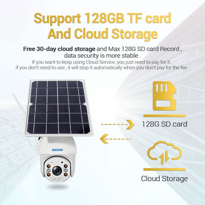 ESCAM QF280 HD 1080P IP66 Waterproof WiFi Solar Panel PT IP Camera without Battery, Support Night Vision / Motion Detection / TF Card / Two Way Audio (White) - free shipping - PMC Jewellery - Order now!