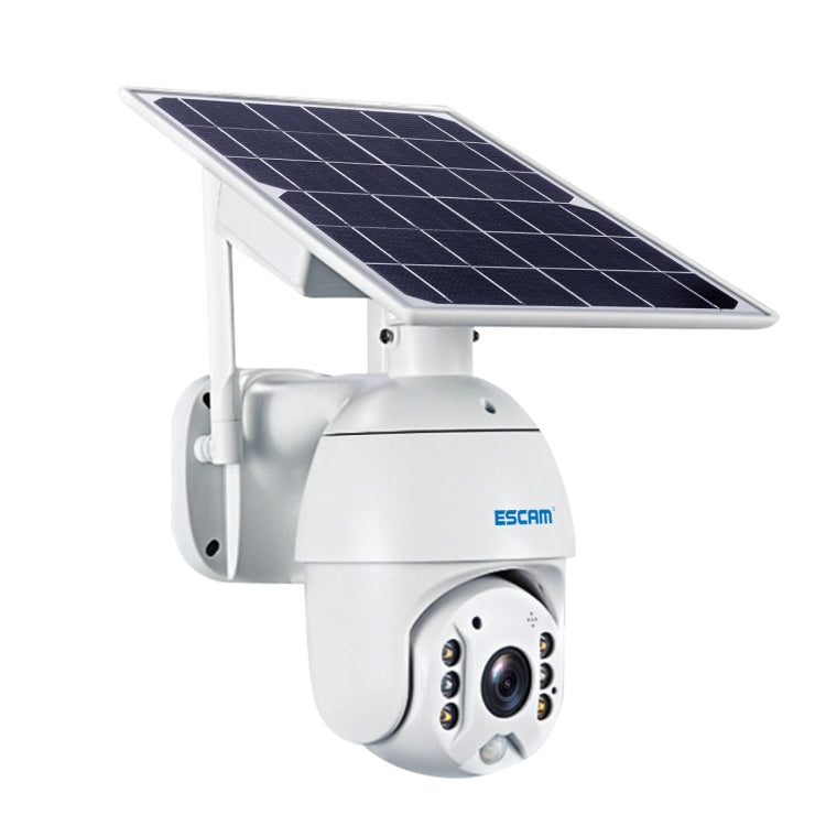 ESCAM QF280 HD 1080P IP66 Waterproof WiFi Solar Panel PT IP Camera without Battery, Support Night Vision / Motion Detection / TF Card / Two Way Audio (White) - free shipping - PMC Jewellery - Order now!