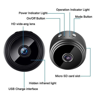 A9+ 1080P WiFi Remote Wireless Camera, Support Night Vision & Motion Detection & TF Card, Broadcom Bluetooth Solution(Black) - Mini Camera by PMC Jewellery | Online Shopping South Africa | PMC Jewellery | Buy Now Pay Later Mobicred