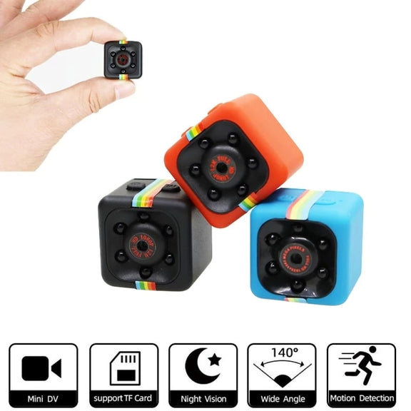 SQ11 Mini DV HD 480P 6 LEDs Sport Recorder Camera with Holder, Support Monitor Detection & IR Night Vision & TF Card (Red)
